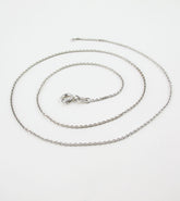 1.2 mm Diamond-Cut Cable Chain, Rhodium-Plated Sterling Silver